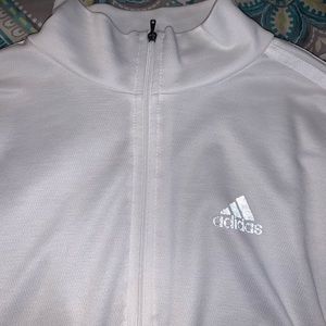 White Adidas  half zip up jacket